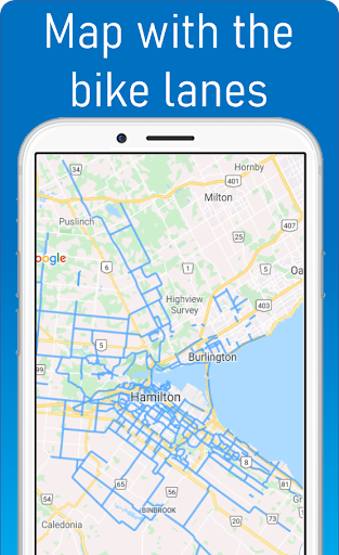 Android application Bicycle Lanes Hamilton screenshort