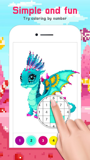 Screenshot of Cute Pixel Art Color by Number