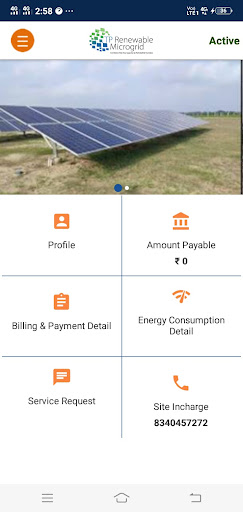 Android application TP Renewable Microgrid screenshort