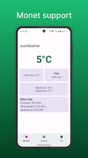JustWeather Screen 3