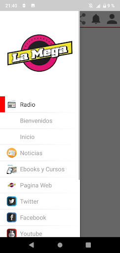 Android application la Mega 90.9 FM Bogota screenshort