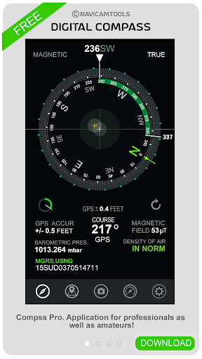 Android application Digital Compass GPS screenshort