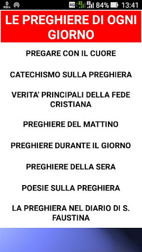 Android application Preghiere di ogni giorno screenshort