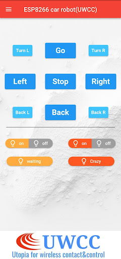 Android application ESP8266 car robot screenshort