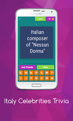 Italy Celebrities Trivia - Screenshot 4