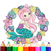 Mermaid Coloring Book and Drawing for Adult