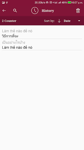 Thai - Vietnamese Translator Screen 3