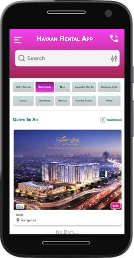 Android application Hayaan Rental screenshort