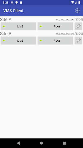 Android application VMS Client screenshort