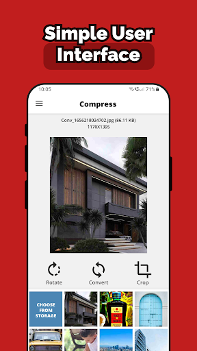 Screenshot of Image Compressor: Reduce size