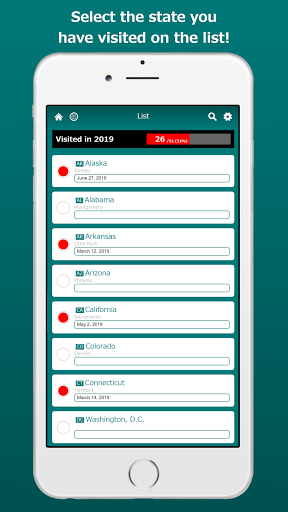 Android application My United States Map screenshort