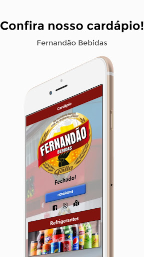 Android application Fernandão Bebidas screenshort