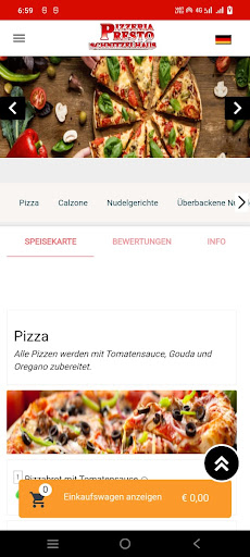 Pizzeria Presto Sinn Screen 2