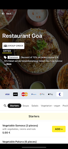 Restaurant Goa Hannover Screen 2