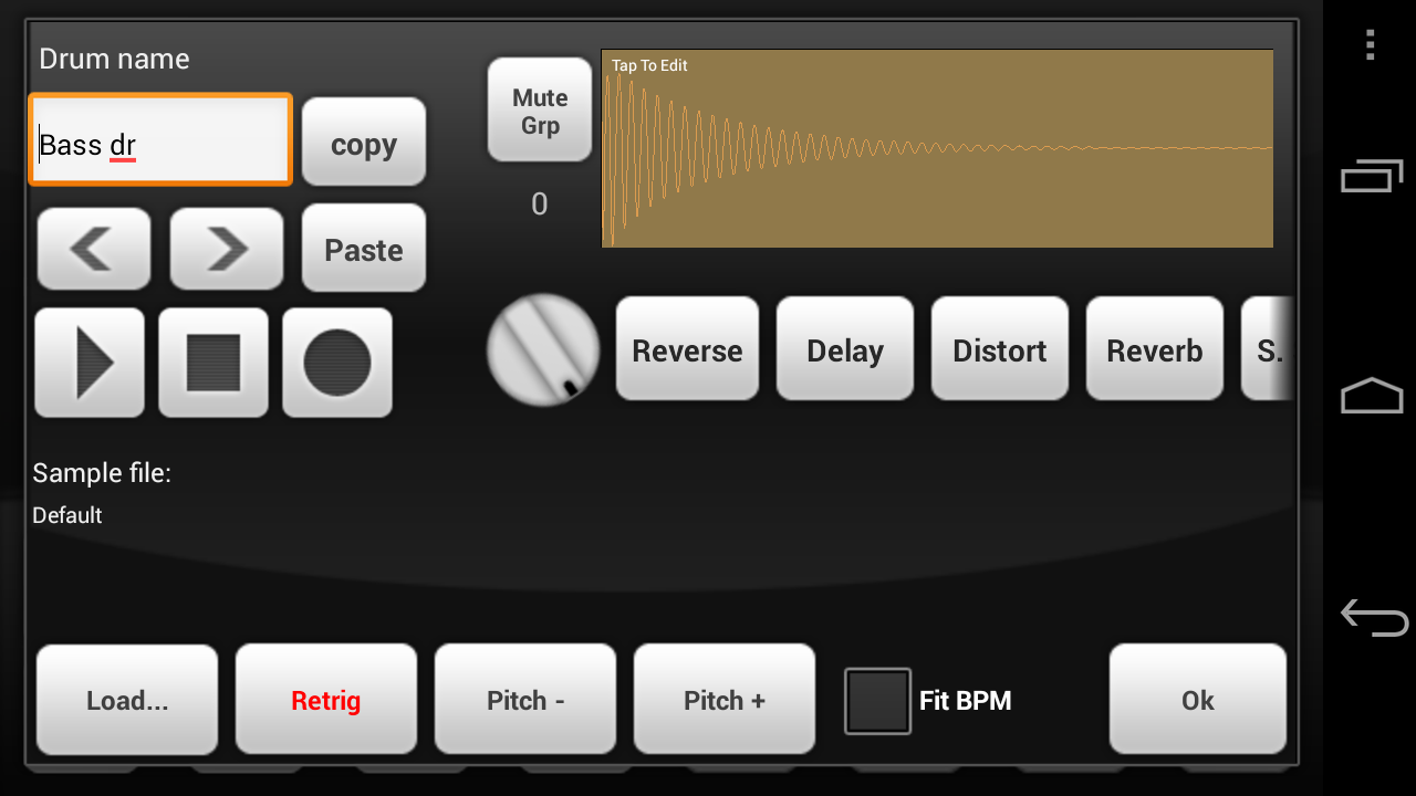 Android application Electrum Drum Machine/Sampler screenshort