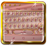 Luxurious Rose & Gold Keyboard Theme icon