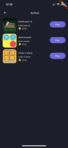 Android application Funny Games screenshort
