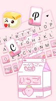 screenshot of Pink Strawberry Milk Keyboard 