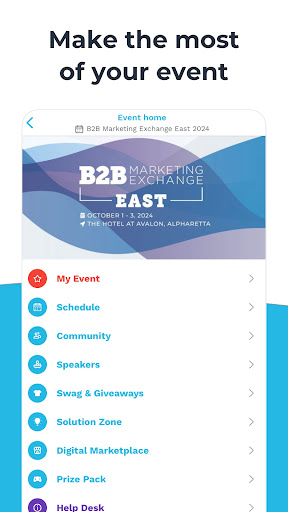 Screenshot of B2B Marketing Exchange Events