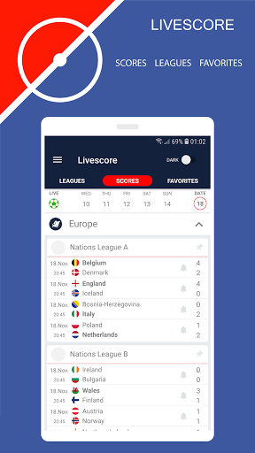 Android application Mondsport Livescore screenshort