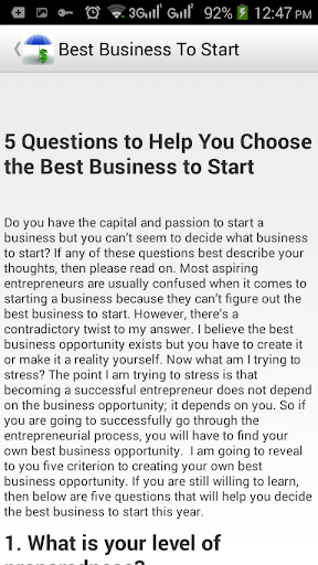 Small Business Entrepreneurshi