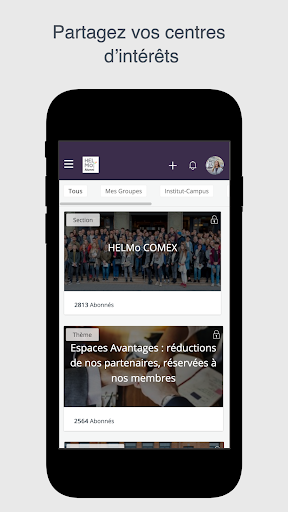 Android application HELMo Alumni screenshort