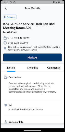 iTaskCo - Management Software Screen 2
