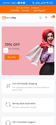 Android application Bunnypay screenshort