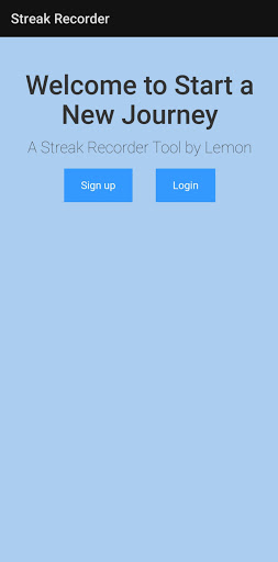 Android application Streak Recorder screenshort