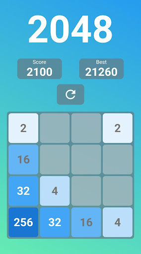 Android application Flutter 2048 screenshort