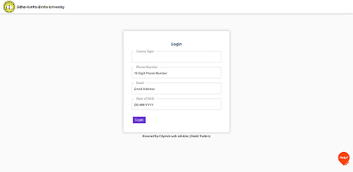 SKBU (Student Portal) Screen 3