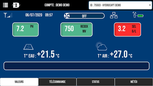 Android application Hydrocapt screenshort