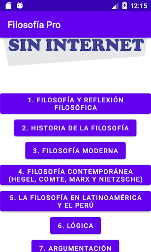 Android application Filosofía Pro screenshort