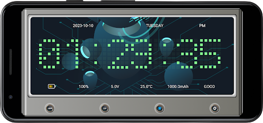 로봇 배경 탁상시계 (Table Clock). Screen 3