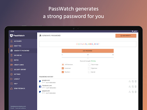 Screenshot of PassWatch -  Password Manager