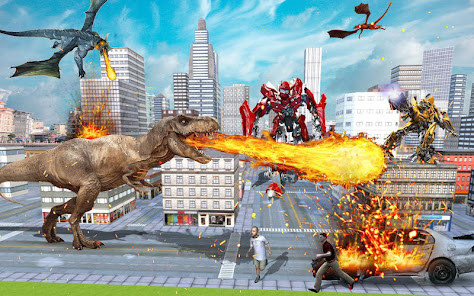 power Robot vs Dinosaur war 3D  screenshots 1