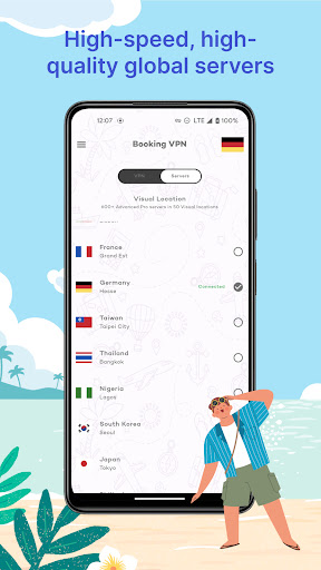 Booking VPN: Travel Everywhere Screen 3