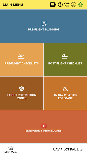 Android application UAV Pilot Pal Lite screenshort