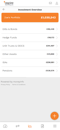 My Aspire Wealth Portal Screen 3