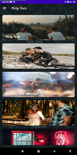 Android application Flirty Texts screenshort