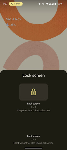 Screenshot of One Click Lock Screen