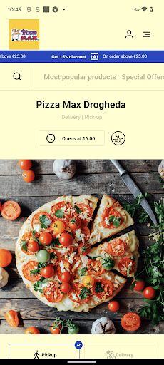 Android application Pizza Max Drogheda IE screenshort