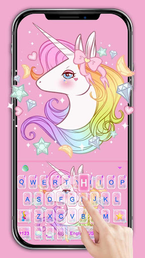 Android application Pinky Unicorn Dreamy Keyboard screenshort