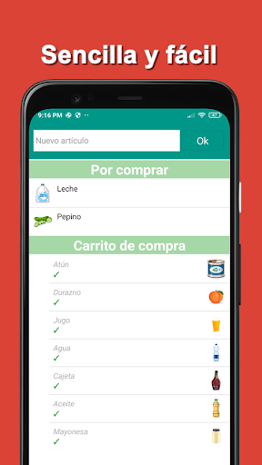 grocery list: shopping list Screen 3