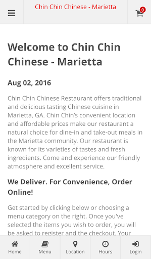 Android application Chin Chin Chinese Marietta screenshort