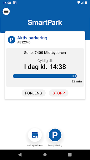 SmartPark Parkering Screen 2