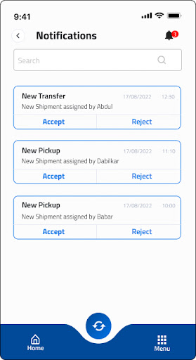 Android application EP Fleet screenshort