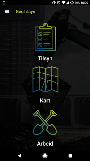Android application GeoTilsyn screenshort