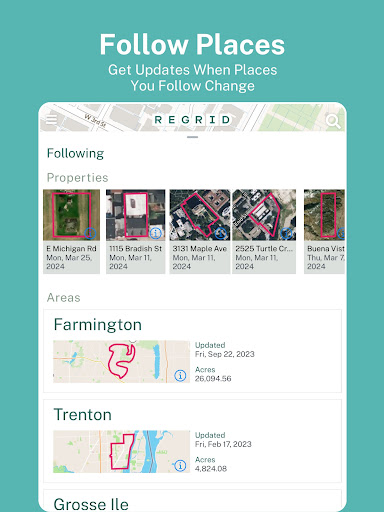 Screenshot of The Regrid Property App