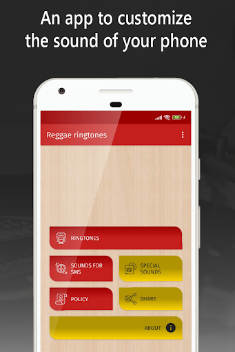 Android application reggae ringtones for phone screenshort